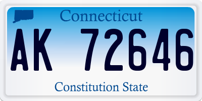 CT license plate AK72646