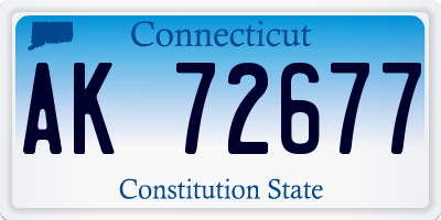 CT license plate AK72677
