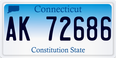 CT license plate AK72686