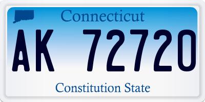 CT license plate AK72720