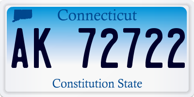 CT license plate AK72722