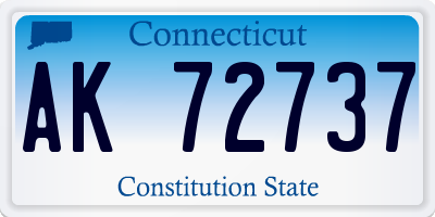 CT license plate AK72737