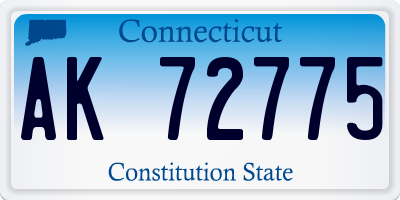 CT license plate AK72775