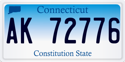 CT license plate AK72776