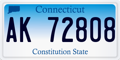 CT license plate AK72808
