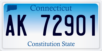 CT license plate AK72901