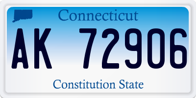 CT license plate AK72906