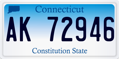 CT license plate AK72946