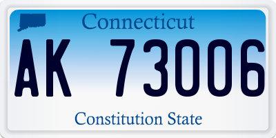 CT license plate AK73006
