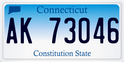 CT license plate AK73046