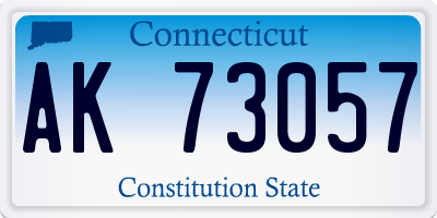 CT license plate AK73057