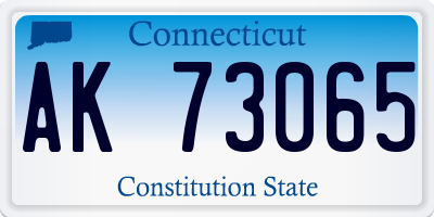 CT license plate AK73065