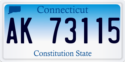 CT license plate AK73115