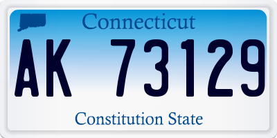 CT license plate AK73129
