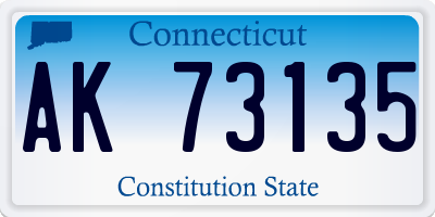 CT license plate AK73135