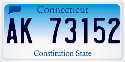 CT license plate AK73152
