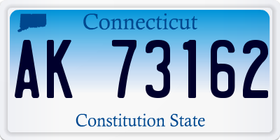 CT license plate AK73162