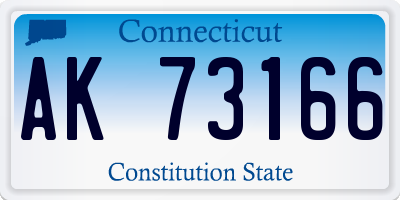 CT license plate AK73166