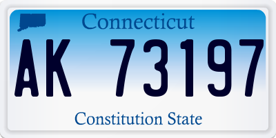 CT license plate AK73197