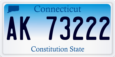 CT license plate AK73222