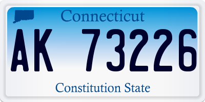 CT license plate AK73226