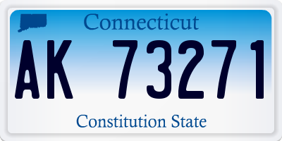 CT license plate AK73271