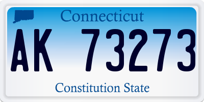 CT license plate AK73273