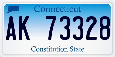 CT license plate AK73328
