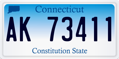 CT license plate AK73411