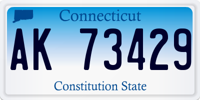 CT license plate AK73429