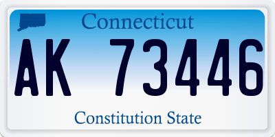 CT license plate AK73446