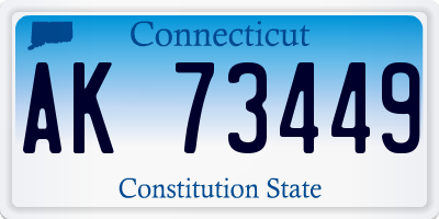 CT license plate AK73449