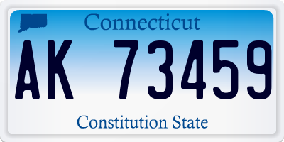 CT license plate AK73459