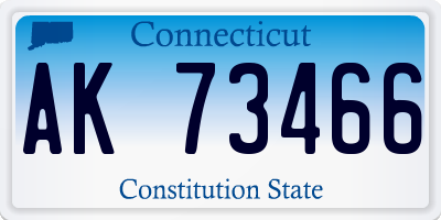 CT license plate AK73466