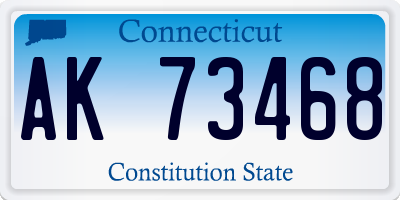 CT license plate AK73468