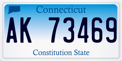 CT license plate AK73469