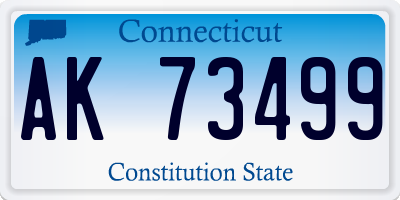 CT license plate AK73499