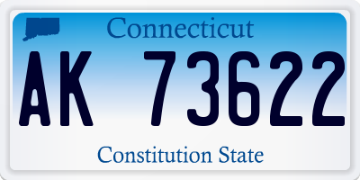 CT license plate AK73622