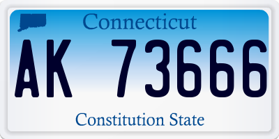 CT license plate AK73666