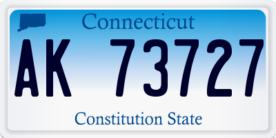 CT license plate AK73727