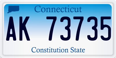 CT license plate AK73735