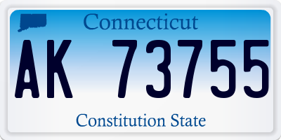 CT license plate AK73755