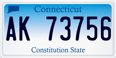 CT license plate AK73756