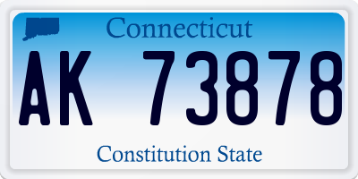 CT license plate AK73878