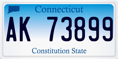 CT license plate AK73899