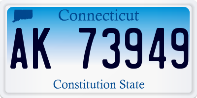 CT license plate AK73949