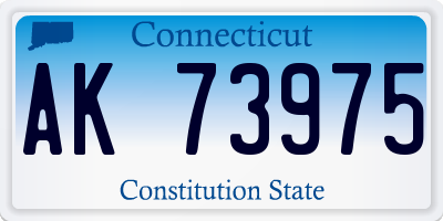 CT license plate AK73975
