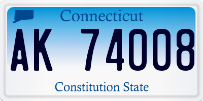 CT license plate AK74008