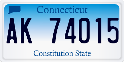 CT license plate AK74015