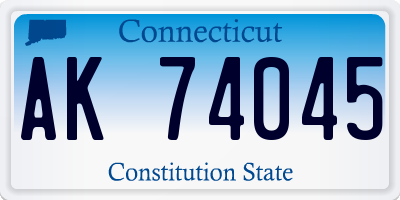 CT license plate AK74045